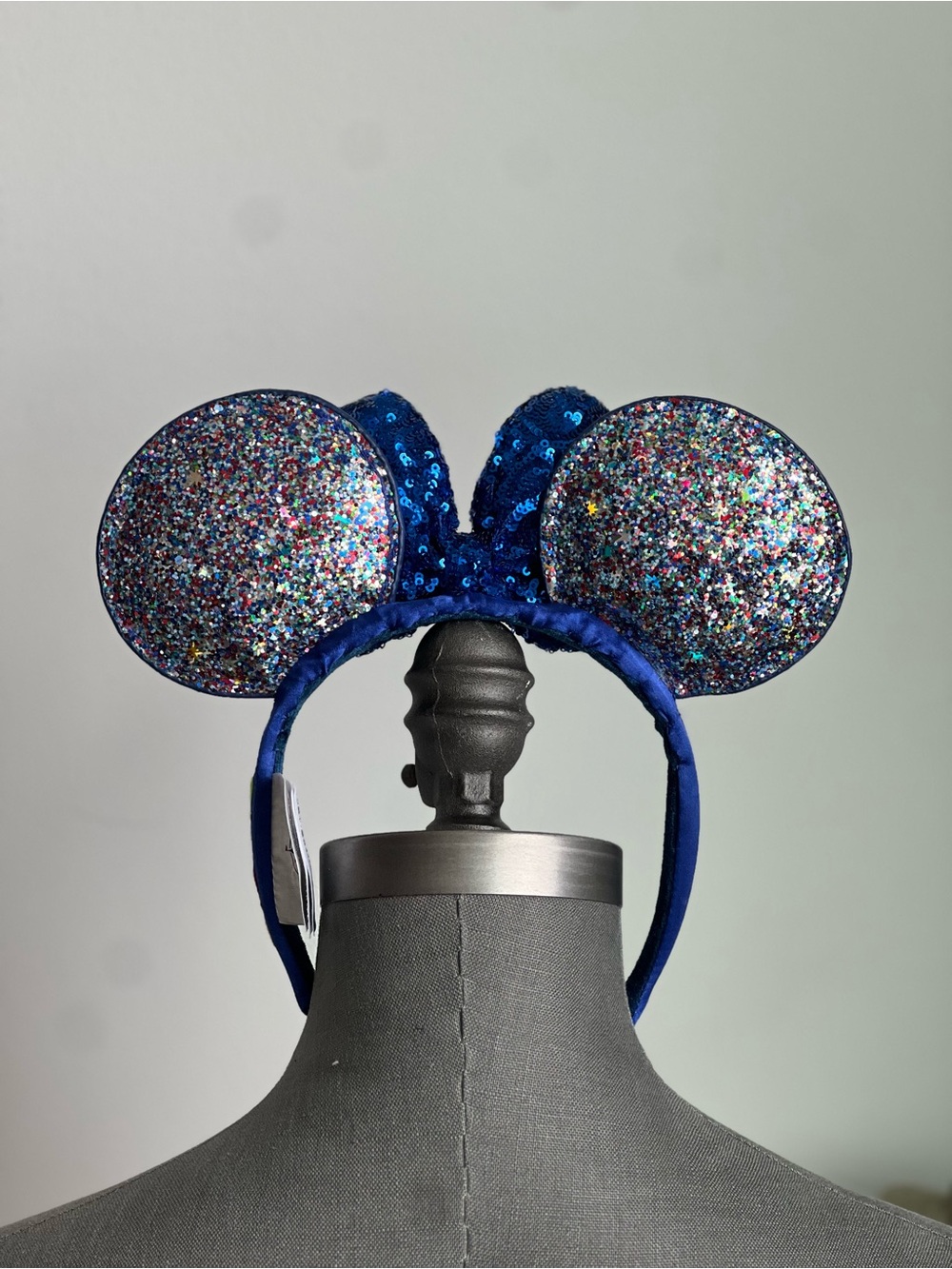 Disney Parks 2020 Blue Sequin and Multicolor Confetti Glitter Minnie Ears - Picture 4 of 6